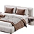 Luxury Liam Bed, Merino Pearl 3D model small image 6