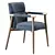 Elegant Atelier Chairs with Bronze Accents 3D model small image 3