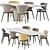 Modern Boconcept Hamilton Fiorentina Dining Set 3D model small image 5