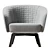 26.4" Contemporary Bruno Chair Model 3D model small image 2