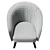 26.4" Contemporary Bruno Chair Model 3D model small image 3