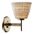  Scandinavian Rattan Brass Wall Sconces 3D model small image 4