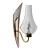 Swedish Teak Brass Glass Sconce 3D model small image 3