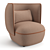 Stylish Trussardi Nebula High Armchair 3D model small image 4