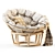 Scandinavian Rattan Chair with Turbosmoth 3D model small image 2