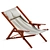 Portable Folding Beach Chair 3D model small image 1