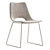 Modern Beige Chair with Steel Legs 3D model small image 2