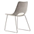 Modern Beige Chair with Steel Legs 3D model small image 6