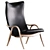 Danish Designer Walnut Lounge Chair 3D model small image 3