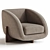 Contemporary Moriah Chair: Torrance Rock 3D model small image 2