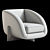 Contemporary Moriah Chair: Torrance Rock 3D model small image 5