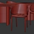 Vintage Dining Set: Table & Chairs 3D model small image 5