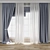 Texture Enhanced Curtain Set 3D model small image 1