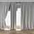 Texture Enhanced Curtain Set 3D model small image 3