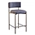 MIDJ Amelie Leather Bar Stool 3D model small image 3