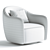 Elegant Beetle Swivel Armchair deco 3D model small image 6