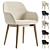 Contemporary Beige Konna Chair with Ash Wood Legs 3D model small image 2