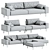 Modern 3D Max Piu Sofa 3D model small image 6