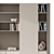 Modern Centric Bookcase Furniture 3D model small image 3