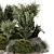 Outdoor Garden Set: Lush Bushes 3D model small image 4