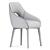 Modern Upholstered Chair Table Set 3D model small image 3