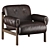 Modern Leather Cora Armchair 3D model small image 1