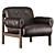 Modern Leather Cora Armchair 3D model small image 3