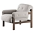 Modern Leather Cora Armchair 3D model small image 4