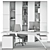 Modern Office Set Furniture 2016 3D model small image 5