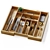 Bamboo Adjustable Silverware Drawer Organizer 3D model small image 1