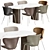 Modern Dining Chair Table Set 3D model small image 5