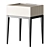 Metropolitan Bedside Table Clay Finish 3D model small image 2