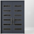 Modern Entrance Door Set 68 3D model small image 1