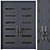 Modern Entrance Door Set 68 3D model small image 2