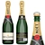 Luxury Champagne Bottle Collection 3D model small image 3