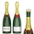 Luxury Champagne Bottle Collection 3D model small image 5