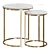 Soho Marble Round Tables Set 3D model small image 1