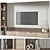 Modern TV Wall Decor Set 3D model small image 1