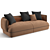 Trussardi Nebula Sofa 254 cm 3D model small image 4