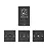 Sleek Matt Black Switches Set 3D model small image 2