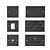 Sleek Matt Black Switches Set 3D model small image 3