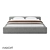 Luxury Minimalist Bed Casper 3D model small image 2