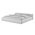 Luxury Minimalist Bed Casper 3D model small image 3