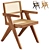 Rattan Caned Armchair - Woven Comfort 3D model small image 1