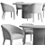 RH Mulholland Round Dining Set 3D model small image 5