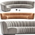 Modern Modular Upholstered Sectional Sofa 3D model small image 1