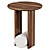 Modern Geometric Side Table Blue 3D model small image 2