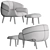  Modern Fusion Chair Set 3D model small image 7