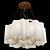 Nubi Chandelier Matte Glass Golden 3D model small image 2