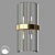 Elegant Crystal Sconce Lighting 3D model small image 1